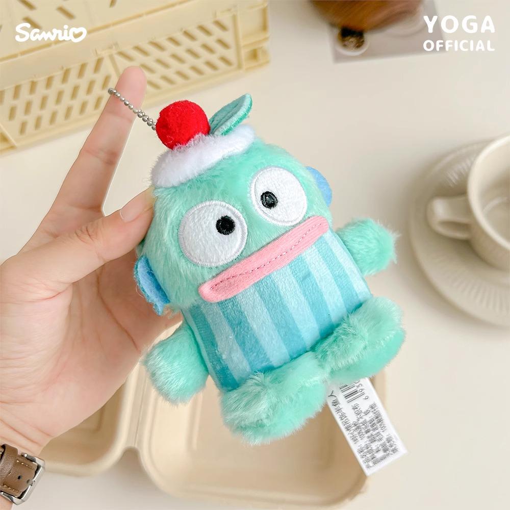 Hangyodon Kuromi Melody Pachacoo Cinnamoroll Stuffed Plush Toys Pendant Cute KT Keyring Anime Keychain Christmas Gift