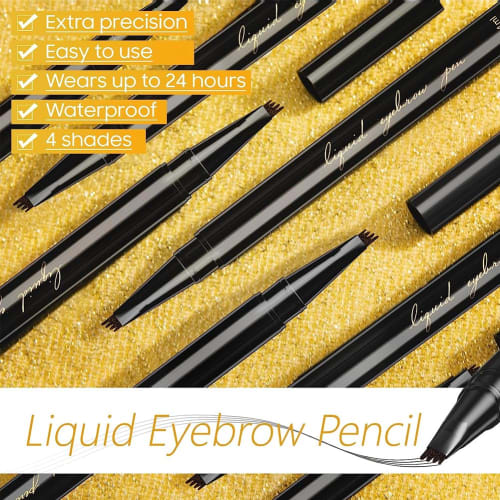 GECOMO 4D Liquid Eyebrow 4-Claw Eyebrow Pencil 4 Sharp Eyebrow New Sensation Beautiful Eyebrows Eyebrow Liquid 4-Branch Eyebrow Pencil Eyebrow Pencil