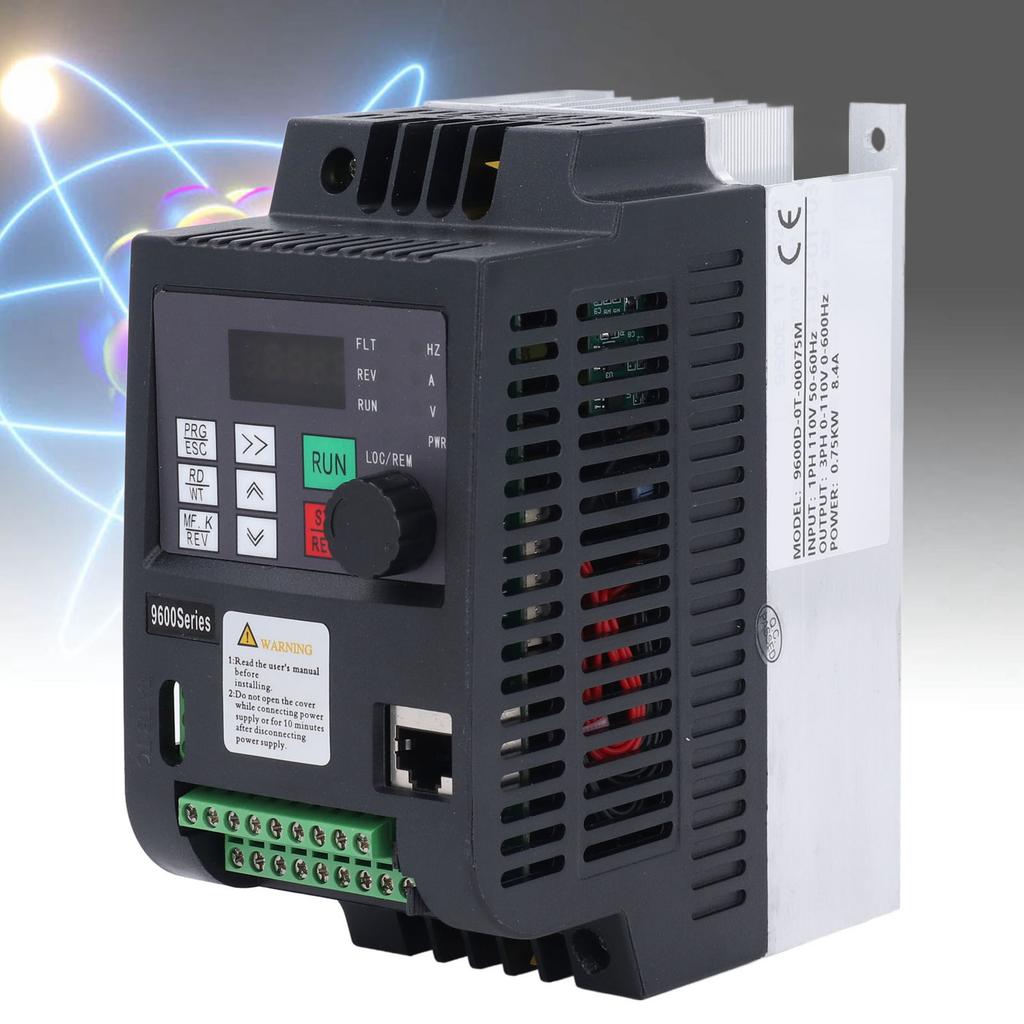 Variable Frequency Drive 0.75KW 8.4A 1PH 110V 50-60Hz Input 3PH 0-110V 0-600Hz Output Vector Frequen