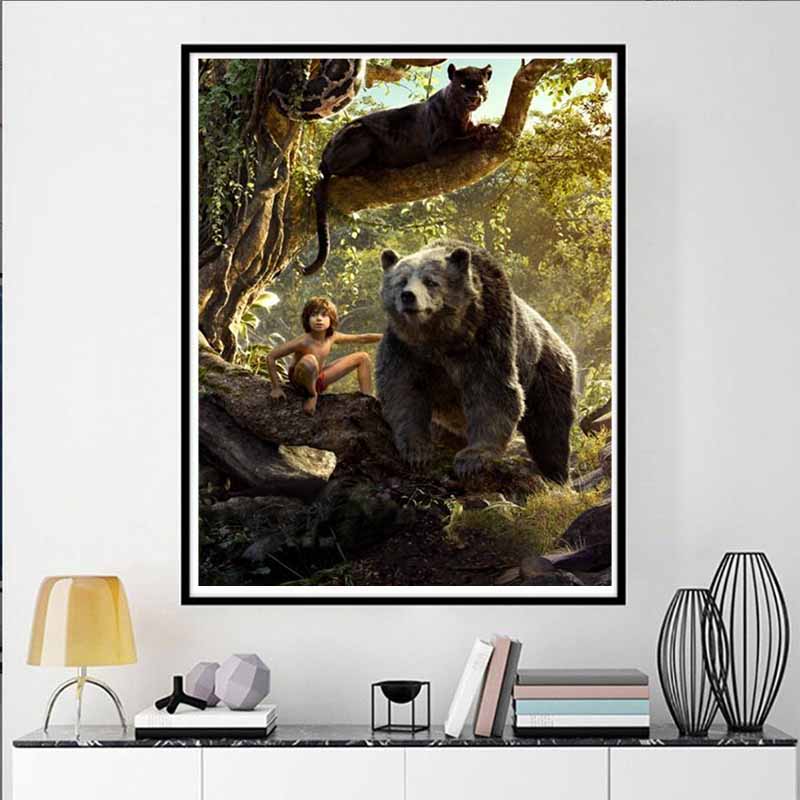 Disney 5D DIY Diamond Painting Enchanted Forest and Friends Illustration Cartoon Full Diamond Mosaic Art Wall Decoration Set