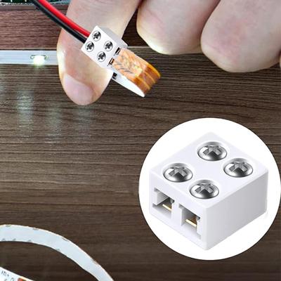 LED Strip Connectors 2Pin 8mm 5V/12V/24V Versatile LED Light Solderless Connector Adapter