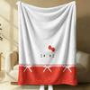 Sanrio Hello Kitty Plush Flannel Blanket Lightweight Throw Pink Gingham Apple Blanket Bed Sofa Cover School Office Nap Shawl