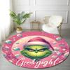 1pc Grinch Round carpet Painted Printed circular carpet, home door mat, outdoor travel protection carpet