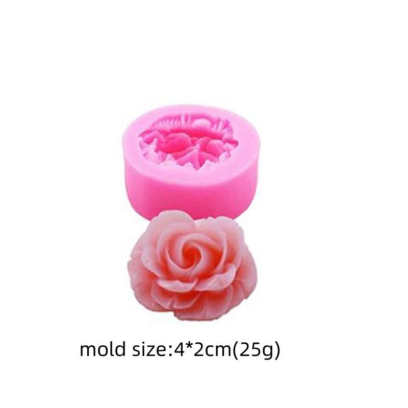 6 Stück 3D Rosenformen Handgemachte Silikon Kerzenpaste Kuchen Dekorationswerkzeug Küchenbedarf Praktische und langlebige Backform