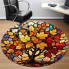 1pc Autumn Leaves Office Round Area Rug, Indoor Mat Suitable ForOffice, Under Office Chairs Bedroom Living Room Home Decor, Room Deco  D061