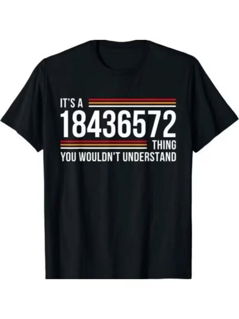 Classic Muscle Car Enthusiast T-Shirt, 18436572 V8 Engine Print, Casual Cotton R XL