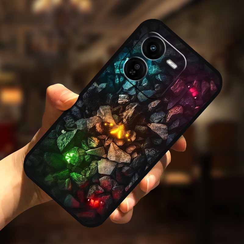 For iQOO Z9x Z9 Turbo 5G Case Luxury Fashion Soft Silicone Phone Case For iQOO Z9 Turbo 5G Cover Shockproof TPU Protector Capa