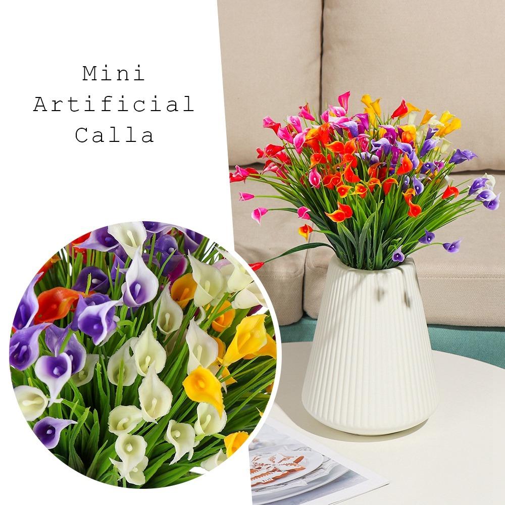 

Plastic Artificial Flowers Wedding Lily Aquatic New Fake Plants Table Decoration жовтий