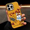 Personalized Rabbit Soft Shell Suitable for IPhone16pro Mobile Phone Case Apple 15 14 Protective Cover 13 Lychee Pattern Large Hole