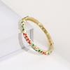 Colorful Enamel Bangle Vintage Flower Enamel Bangle Cloisonne Bracelet  Party Jewelry