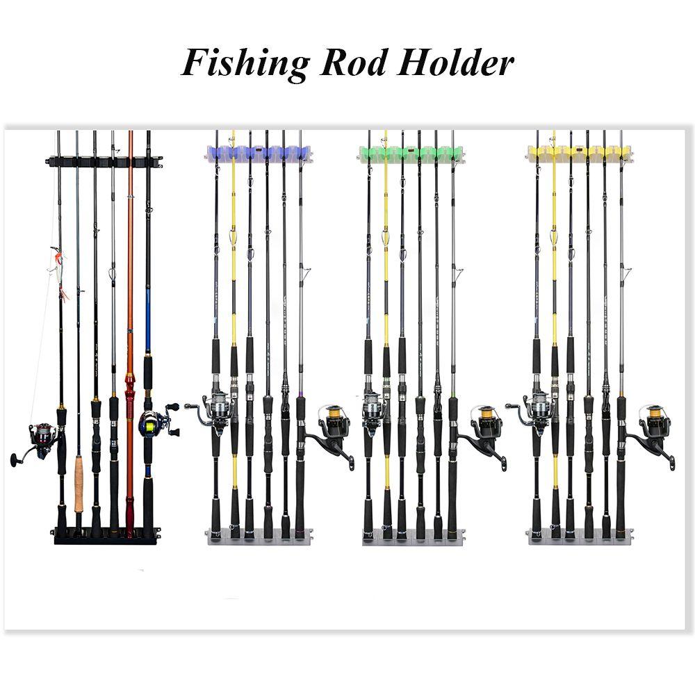 Buy 10 Poles Vertical Wall Rack Durable Holder Fishing Pole Tackle Boxes Rod at affordable