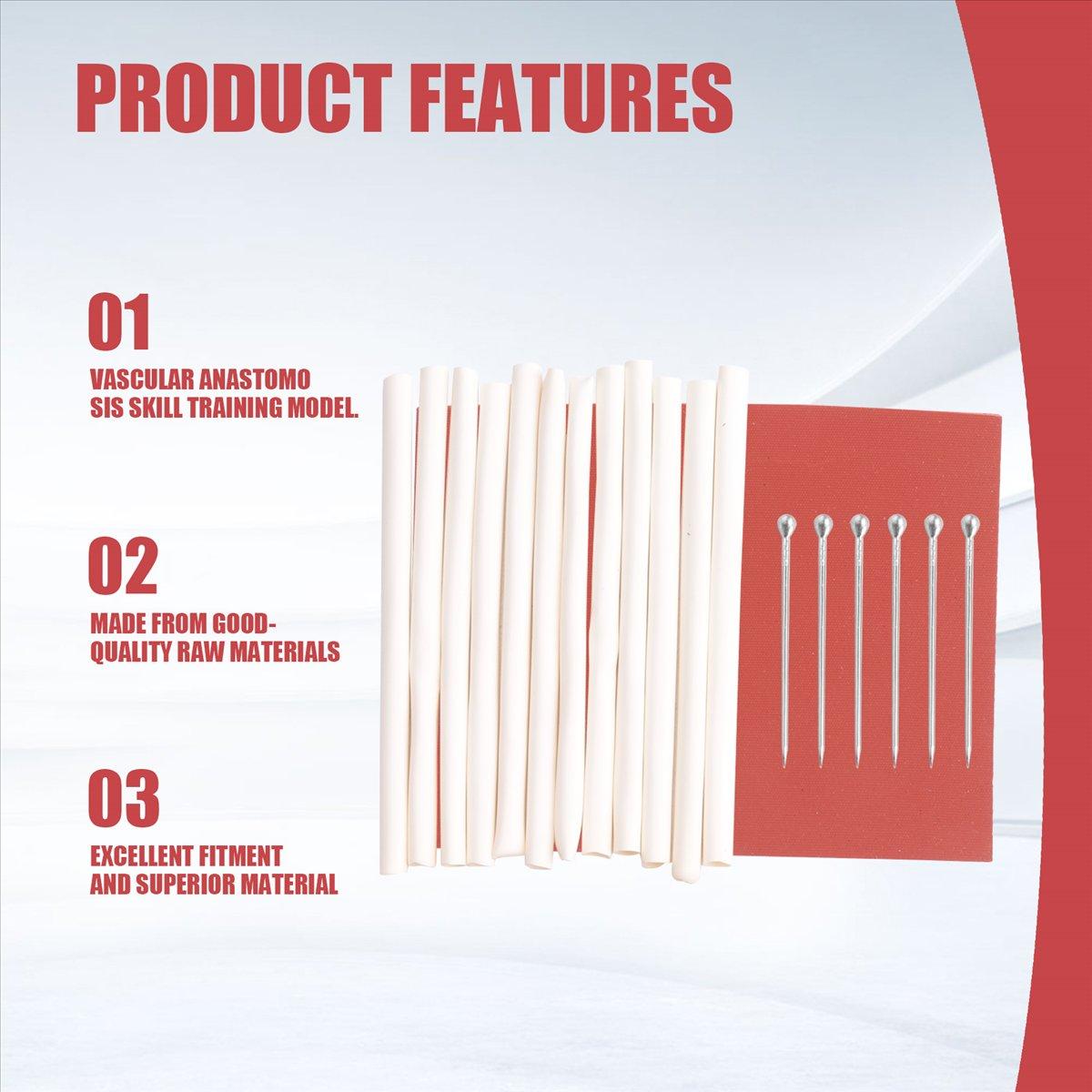 NewABNR Complete Suture Practice Kit, Microscopy Vascular Anastomosis Suture Practice Model Training , Does Not Easily Break NONE