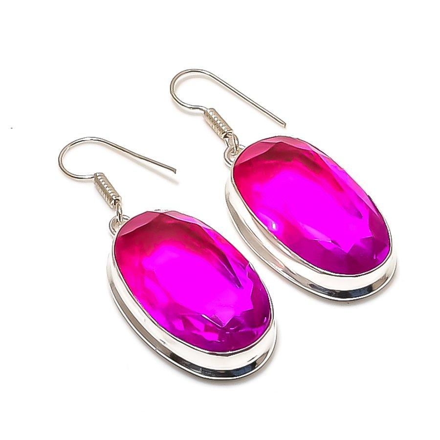 Натуральный двуцветный турмалин Серьги из стерлингового серебра 925 пробы 1,97  AE-11902