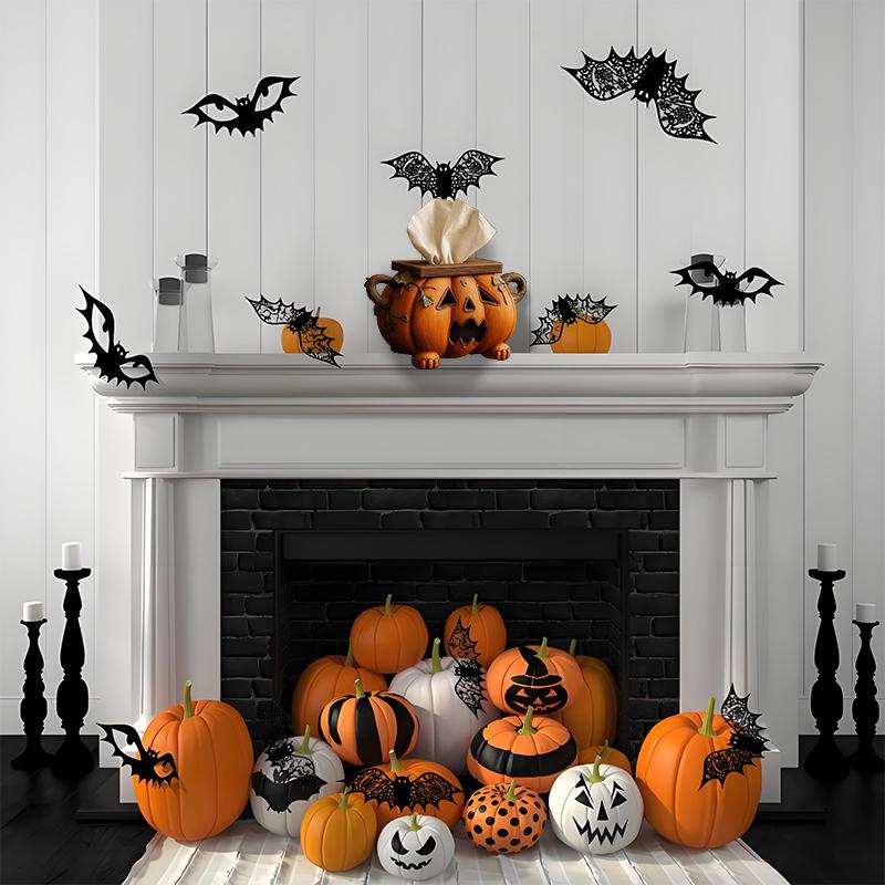 Halloween Pumpkin Tissue Box Holder, Spooky Halloween Tissue Box Cover Decor With Eyes, Pumpkin Sign Toilet Paper Holder