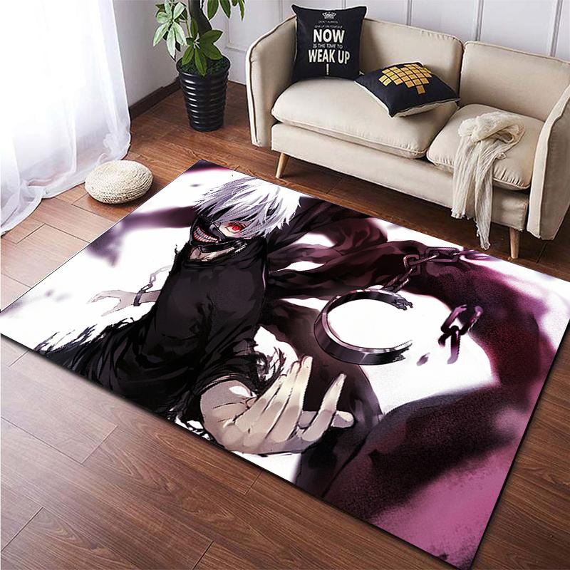 Benutzerdefinierter Tokyo Ghoul-Teppich. Dekorationsteppiche für Erwachsenen- und Kinderzimmer für Wohnzimmer-Heimdekorationszubehör