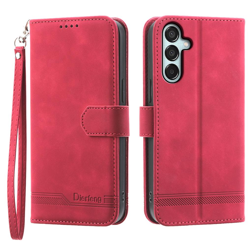DIERFENG DF-03 Flip Stand Cover for Samsung Galaxy M15 5G/F15 5G Cases Imprinted Card Holder Shell