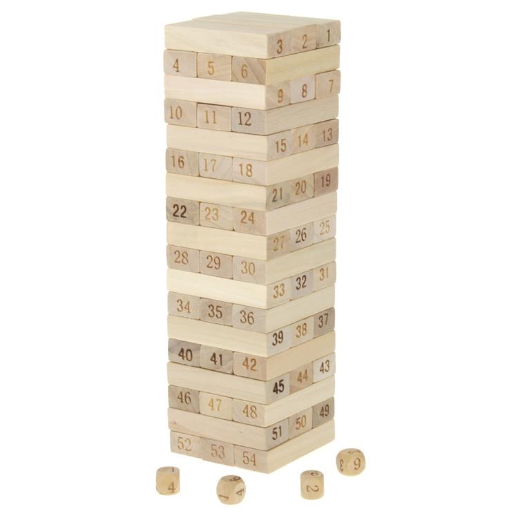 Jenga Wooden Puzzle Wobbly Tower