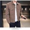 Men's High-End Slim-Fit Leather Jacket, Autumn/Winter 2025 Collection, Trendy Lapel Design