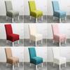 Universal One-Piece Half-Bag Simple Dining Chair Cover, Chair Cushion Banquet Thickened Flannel Pleated Skirt Elastic Chair Cover
