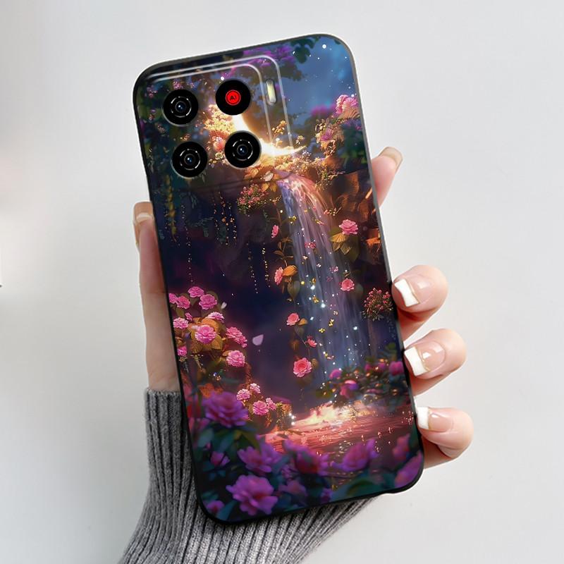 For ZTE Blade A56 Z2473 Case Cute Love Rabbit Cartoon Black Soft Silicone Protect Cover For ZTE Blade Nubia A56 Pro Phone Casing