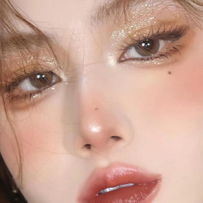 Transparente siebenfarbige Lidschatten-Palette, perlmatt, große, erdige Farbfixierung, All-in-One-Palette, Fixierpalette, Lidschatten-Palette