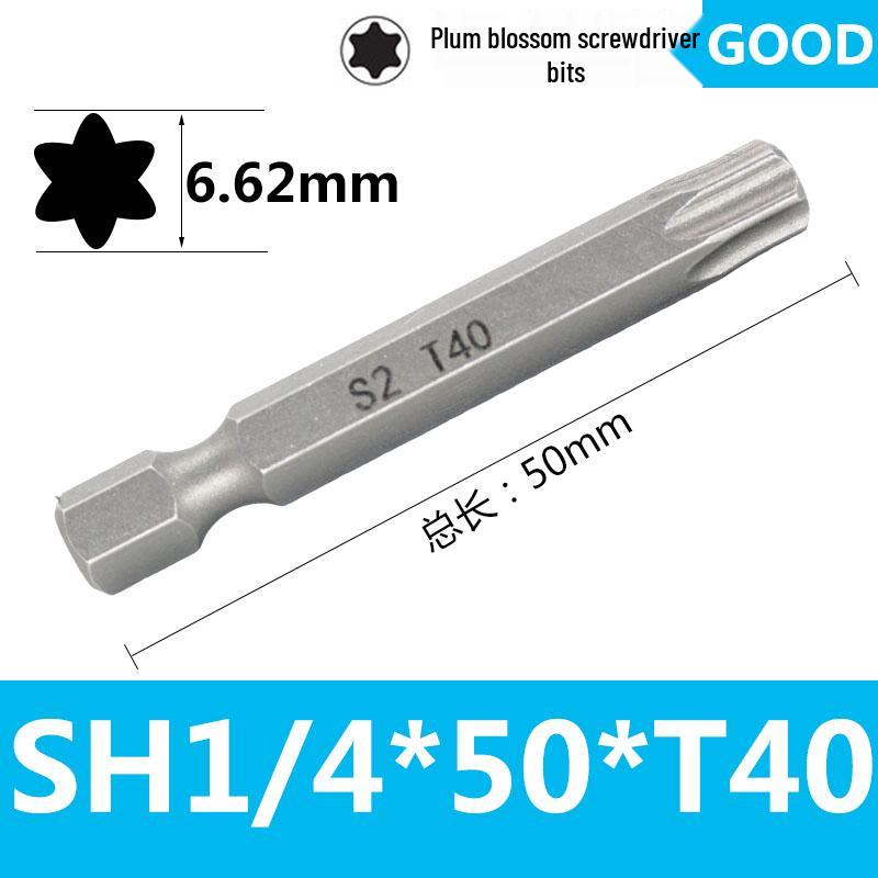 Premium Magnetic 1/4 Hex Star Screwdriver Bit Set - Sizes T5 to T40