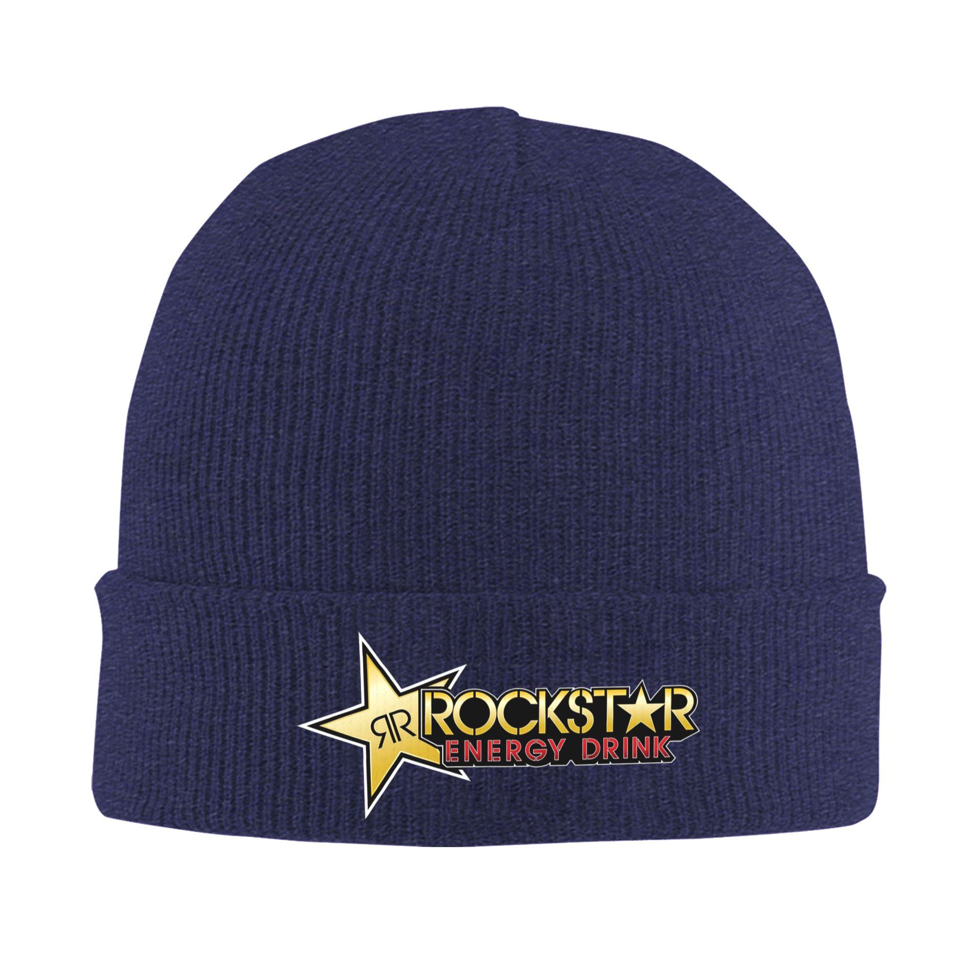 

Тепла в язана шапка Rockstar Energy Drink Зимова в язана шапка-біні Шапки-біні Hip Hop для унісекс One Size