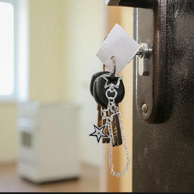 Stylish Keychain Multifunctional Metal Key Rings Devil Heart/Moon Star/Bowknot Keyring Pendant for Daily Use and Parties
