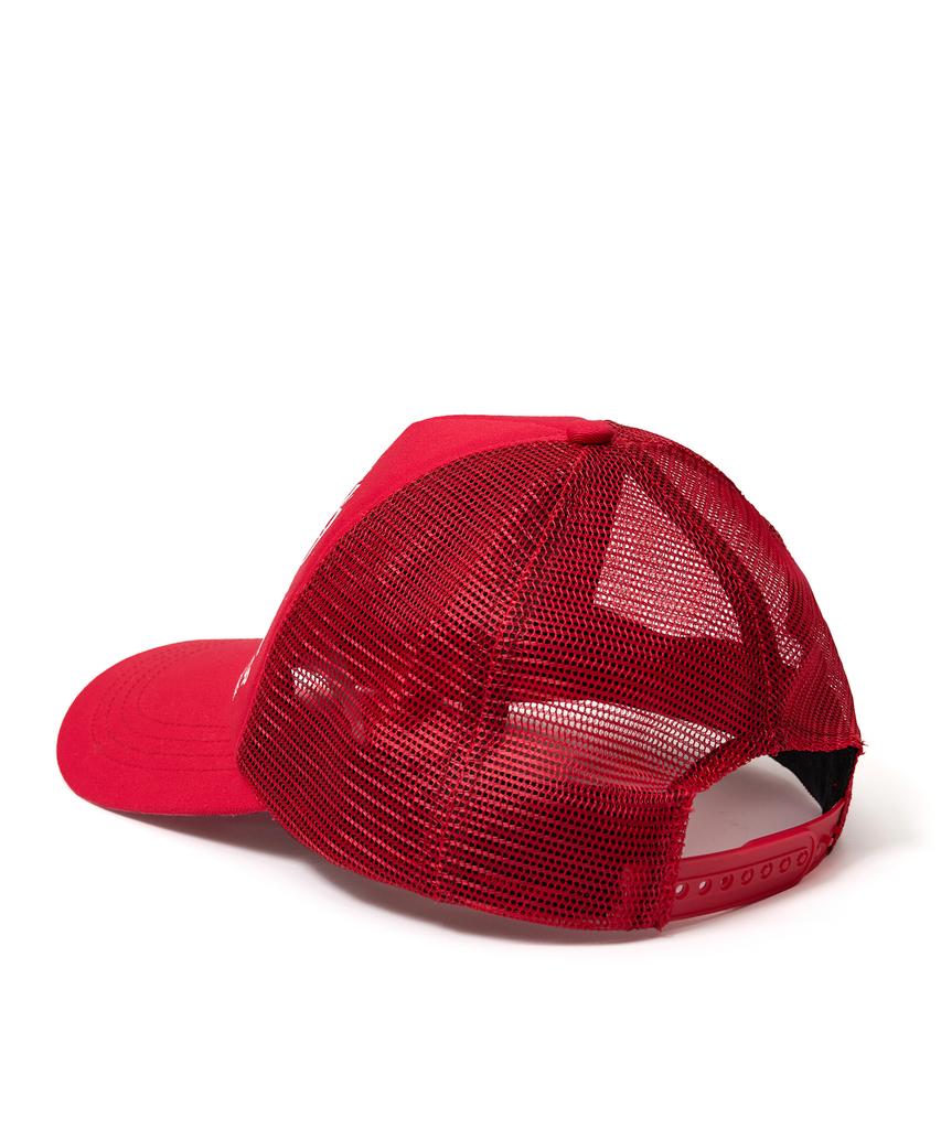 Pichibeullaeg Logo Solid Printing Trucker Cap (Red)