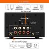 Little Bear D5 4-Way Audio Switcher with 5-Segment Stereo EQ & VU Meter HiFi Preamplifier