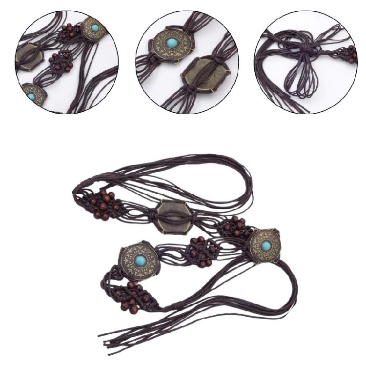 Eleganter Selbst-Schnürgürtel Frau Lässige Taillenverzierungen Fransen-Gürtel Mädchen Kleidergürtel