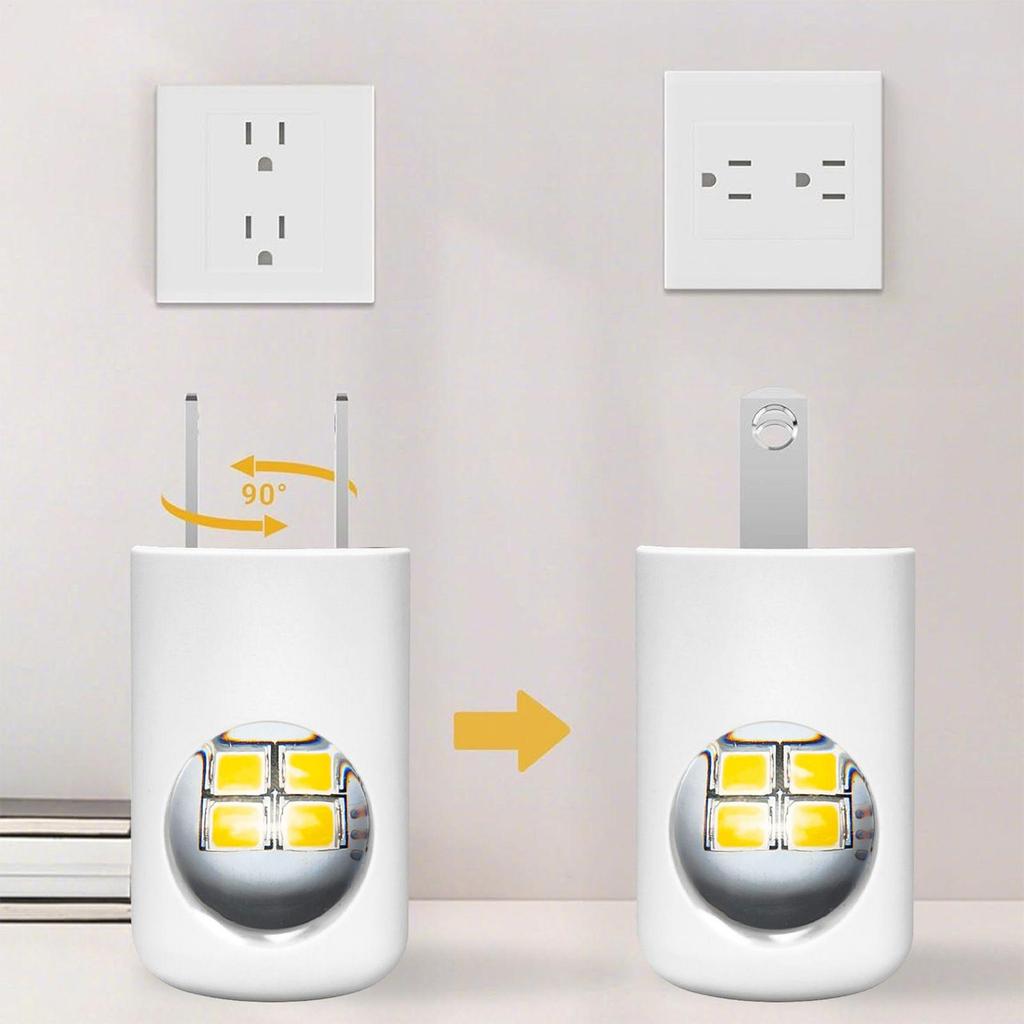 Plug in Light Wall LED night Lamp Hallway wall Light with Auto Dusk to Dawn Sensor for Bedroom Home Bathroom Living Room Kitchen