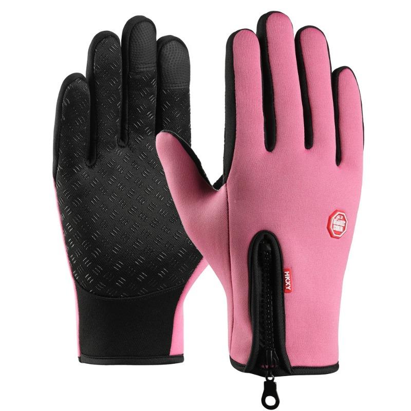 Warm Gloves Men's Fleece Cold-proof, Waterproof and Non-slip Outdoor Electric Vehicle Autumn and Winter Windproof Riding Gloves