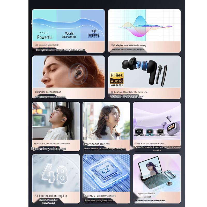 JBL LIVE BEAM 3 True Wireless Smart Noise-Cancelling Earbuds