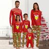 Juletrykk Familiematchende topper med lange armer+buksesett Familiematchende sett