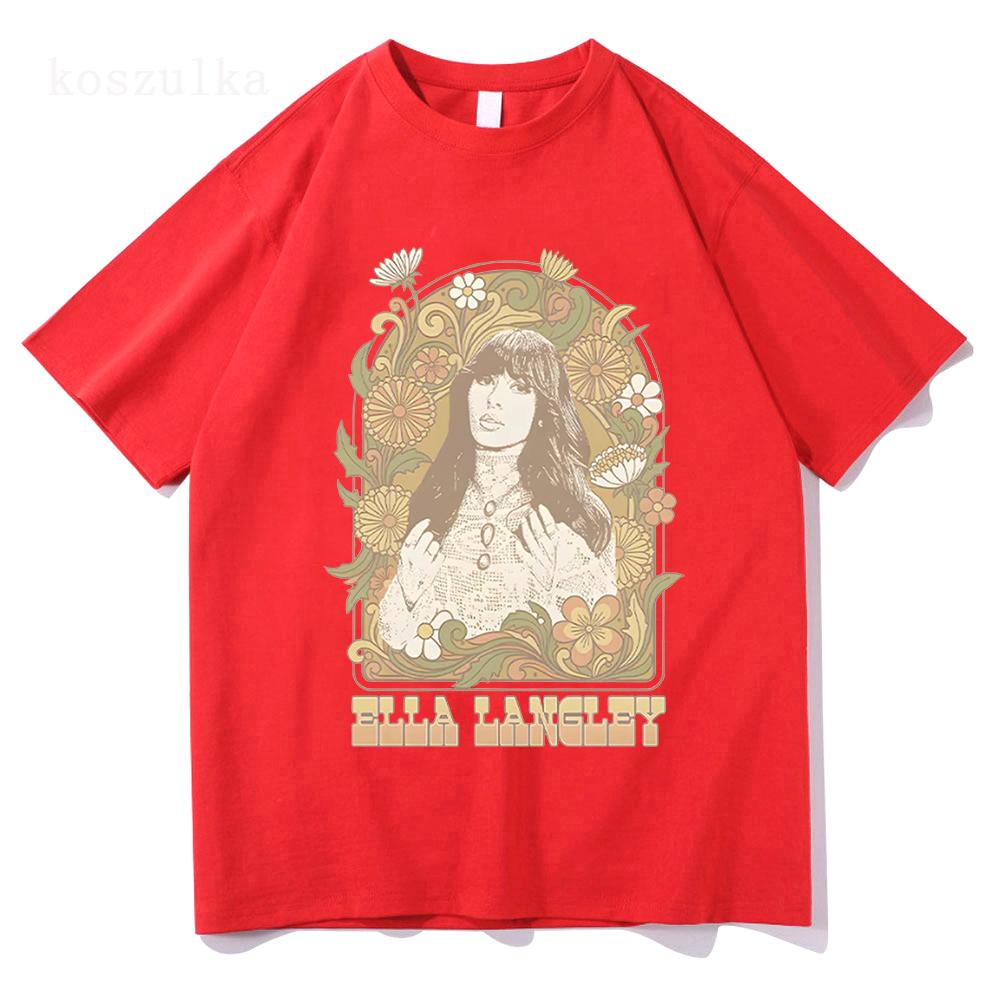 Ivory Dandelion T-shirts Ella Langley Dandelion Album Tee Fashion New Cotton Clothes Women Unisex Round Neck Long Sleeve Casual Tee S