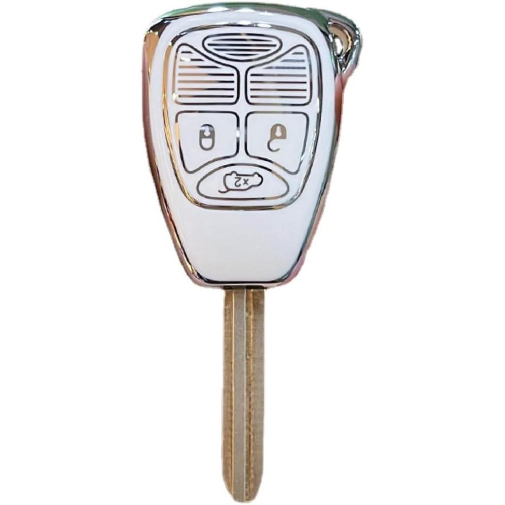 TPU Car Key Fob Cover for 2011-2014 Chrysler 200 2004-2008 300 Pacifica PT Cruiser Sebring Sedan Dodge Avenger Caravan Jeep Liberty Aspen Charger