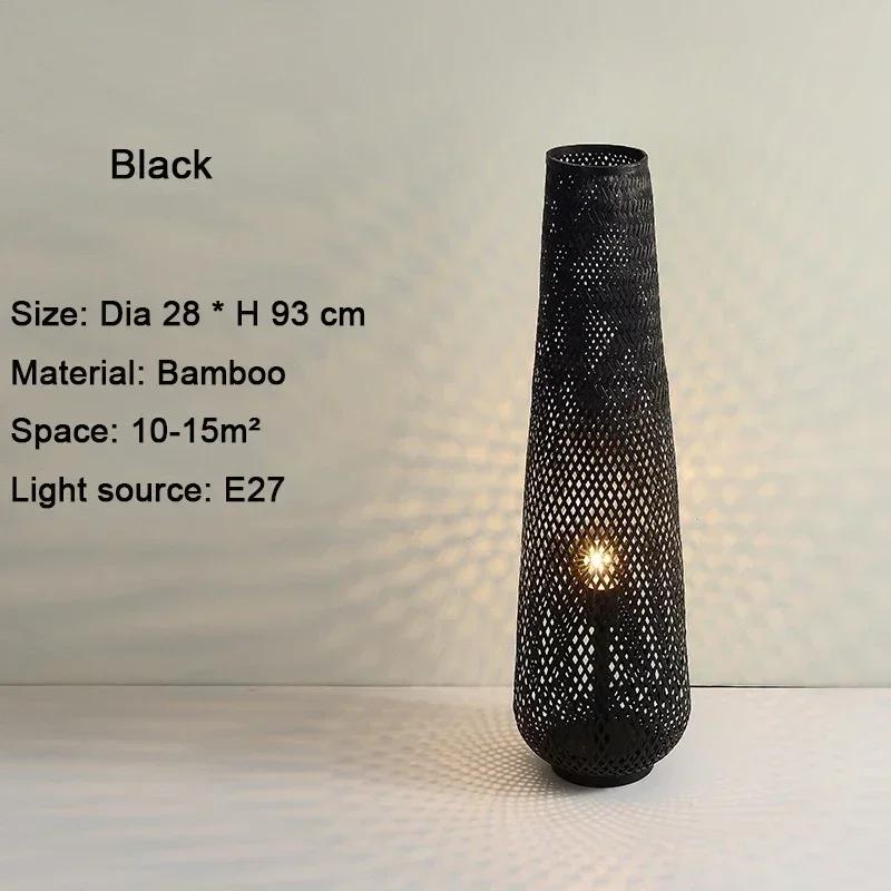 Japanese Style Floor Lamp Tea Room Zen Bamboo Creative Vertical Light Nordic Living Room Bedroom Ins Style Sofa Side Art Lights warm light