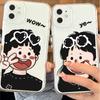 Funny Cute Girl Boy Couple Paired Phone Cases For iPhone 16 13 15 14 12 11 Pro Max 13Mini SE3 7 8 14 Plus Lovers Shells Covers