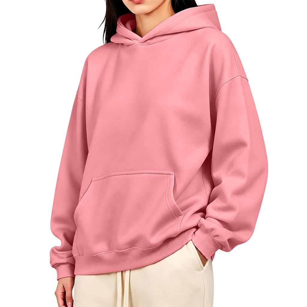 Damen Kapuzenpullover mit Tasche, Farbiger Pullover