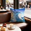 Light Blue Ocean Ripple Cushion Cover Decorative Cushions Covers Cover Sofa X Pillow  Piece X X Pillowcase
