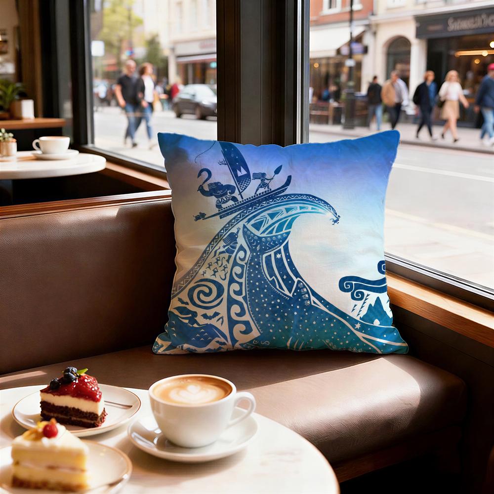 Light Blue Ocean Ripple Cushion Cover Decorative Cushions Covers Cover Sofa X Pillow Piece X X Pillowcase