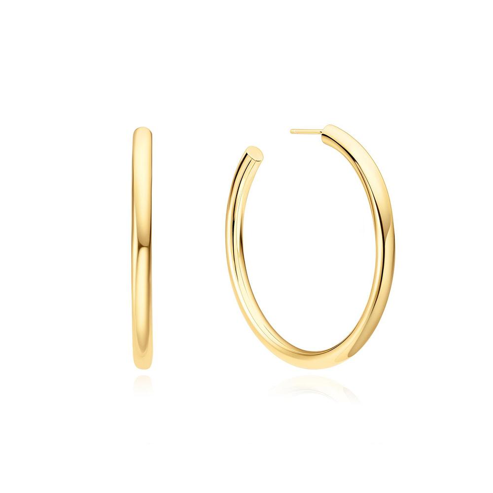 Ania Haie Gold Classic Tube Oversized Hoop 925 Silver Earrings E072-13G