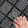 10 Sheets 3D Nail Stickers Set, Self-Adhesive  Nail Decals Black White Colorful Nail Art Decorations DIY Manicure Accessories