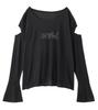 Milkfed Casual Open Shoulder Black Women's Top,