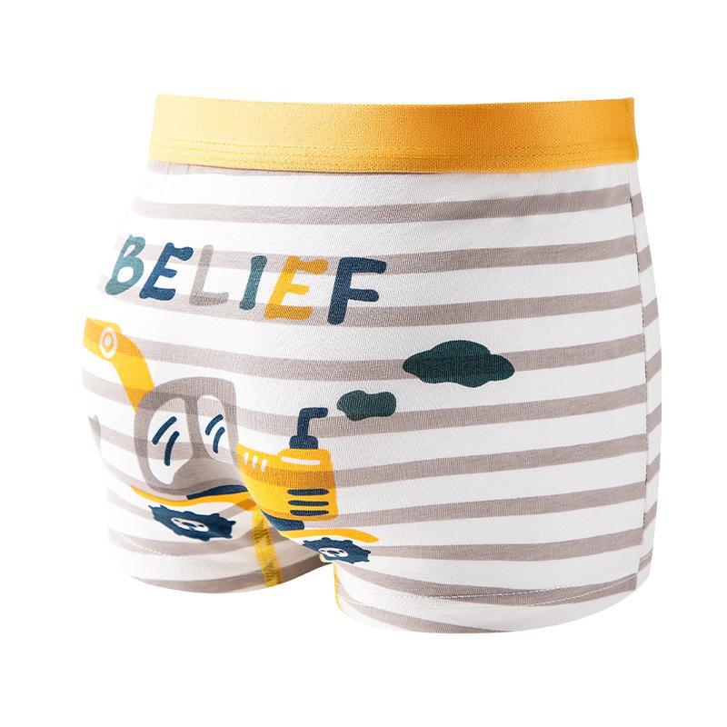 4 PEZZI Boxer da Ragazzo in Cotone Stampa Cartoni Animati Morbido Traspirante Vita Elastica Biancheria Intima per Bambini Piccoli