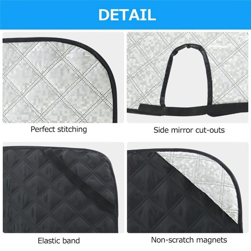 Authentic Front Window Sunshade Cover 4 Layers For RV Ford E450 For Class C Motorhome 1997-2024, UV Windshield Block