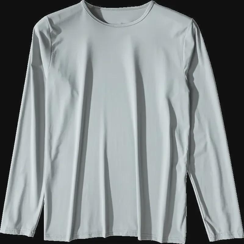 Men's Ice Silk Long-Sleeve Quick-Dry Breathable Loose Fit T-Shirt