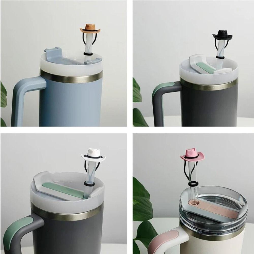 1/4Pcs Reusable Straw Covers Cap Airtight Drinking Straw Tips Lids for Stanley Cup 30 40 oz Bar