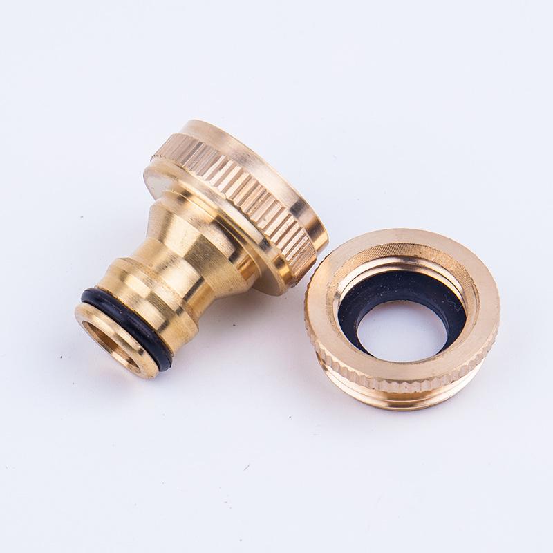 46-Minute Standard Connector: All-Copper Quick Connector for Washing Machine Faucet & Car Wash Water Gun Hose.